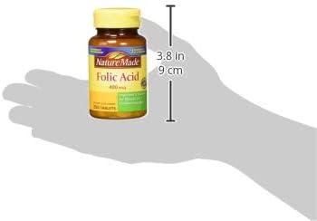 imageNature Made Folic Acid 400 mcg 665 mcg DFE Dietary Supplement for Nervous System Function Folic Acid Supplements for Women and Men 250 Tablets 250 Day Supply250 Count Pack of 2