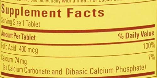 imageNature Made Folic Acid 400 mcg 665 mcg DFE Dietary Supplement for Nervous System Function Folic Acid Supplements for Women and Men 250 Tablets 250 Day Supply250 Count Pack of 2