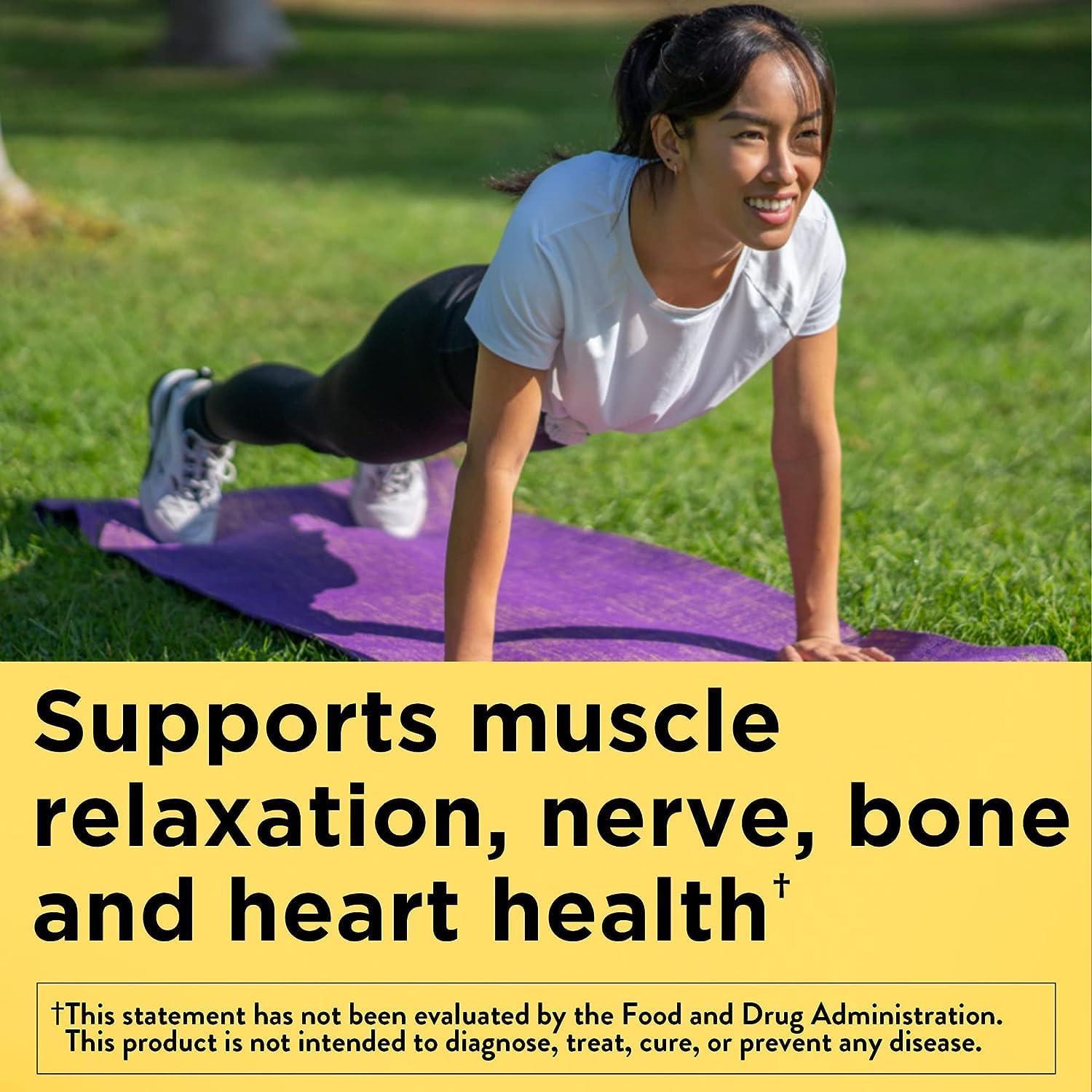 imageNature Made Magnesium Oxide 250 mg Magnesium Supplements for Men and Women Support for Muscle Heart Bone and Nerve Health 100 Tablets 100 Day Supply100 Count Pack of 2