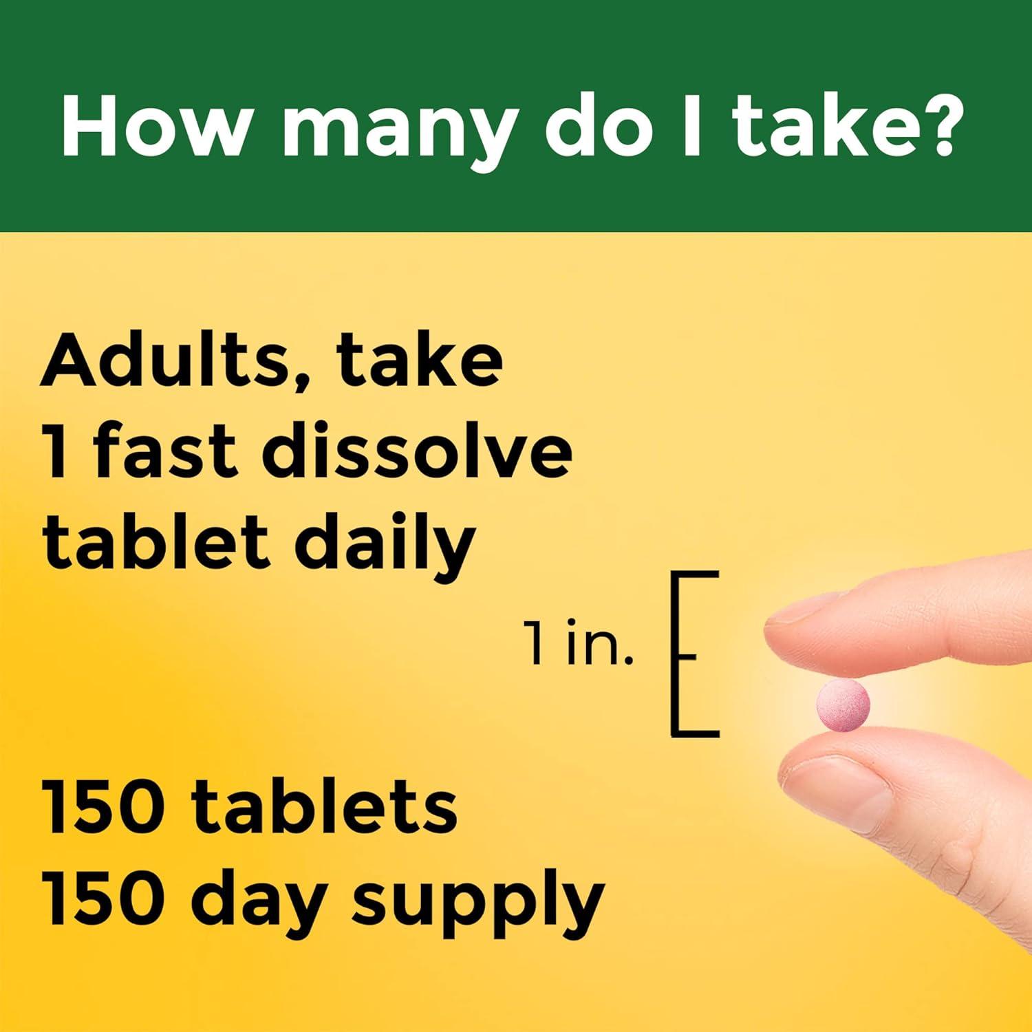 imageNature Made Vitamin B12 1000 mcg Easy to Take Vitamin B12 Sublingual Tablets for Energy Metabolism Support 150 Sugar Free Fast Dissolve Tablets 150 Day SupplyCherry