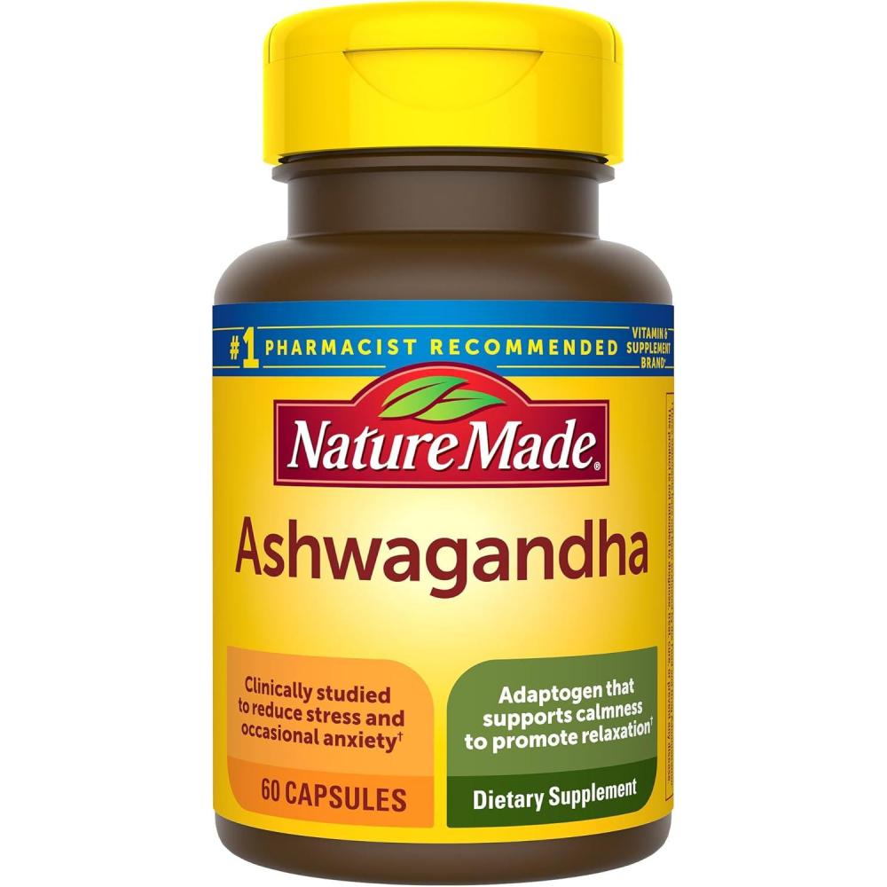 imageNature Made Ashwagandha Capsules 125mg for Stress Support Ashwagandha Supplements 60 Capsules 60 Day Supply60 Count Pack of 1