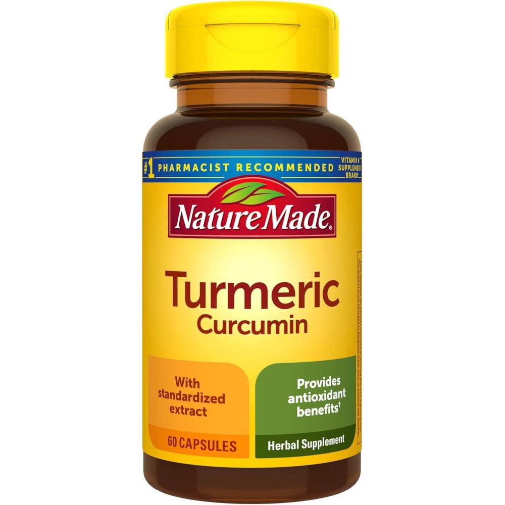 imageNature Made Turmeric Curcumin 500 mg Herbal Supplement for Antioxidant Support 60 Capsules 60 Day Supply60 Count Pack of 1