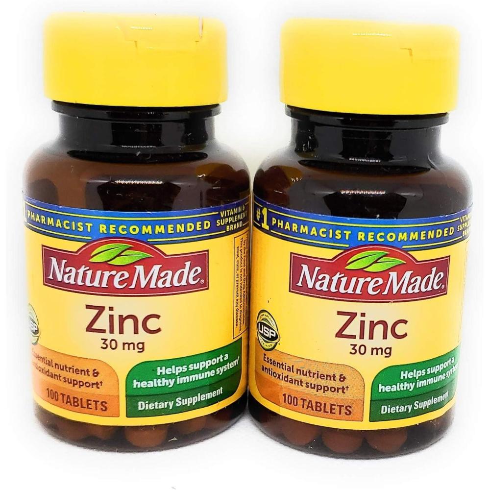 imageNature Made Zinc Supplements 30 mg Per Serving Dietary Supplement for Immune Health and Antioxidant Support 60 Zinc Gummies 30 Day Supply100 Count Pack of 2