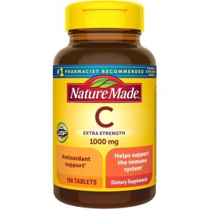 Nature Made Vitamin C 1000 mg Extra Strength, Dietary Supplement for Immune Support, 300 Tablets, 300 Day Supply(100 Count (Pack of 1))