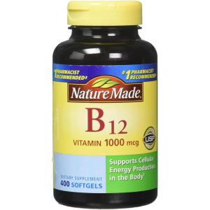 Nature Made Vitamin B12 1000 mcg, Dietary Supplement for Energy Metabolism Support, B12 Vitamins 1000 mcg, 150 Softgels, 150 Day Supply(400 Count (Pack of 1))