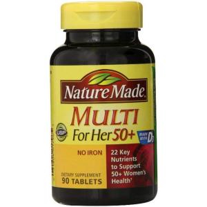Nature Made Multivitamin For Women 50+ No Iron, Multivitamins for Women 50 Plus, Daily Nutritional Support, Nature Made Multi Vitamins, 90 Tablets, 90 Day Supply(90 Count (Pack of 5))