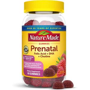 Nature Made Prenatal Gummies with DHA and Folic Acid, Prenatal Vitamin and Mineral Supplement for Daily Nutritional Support, 60 Gummies, 30 Day Supply(60 Count (Pack of 1))