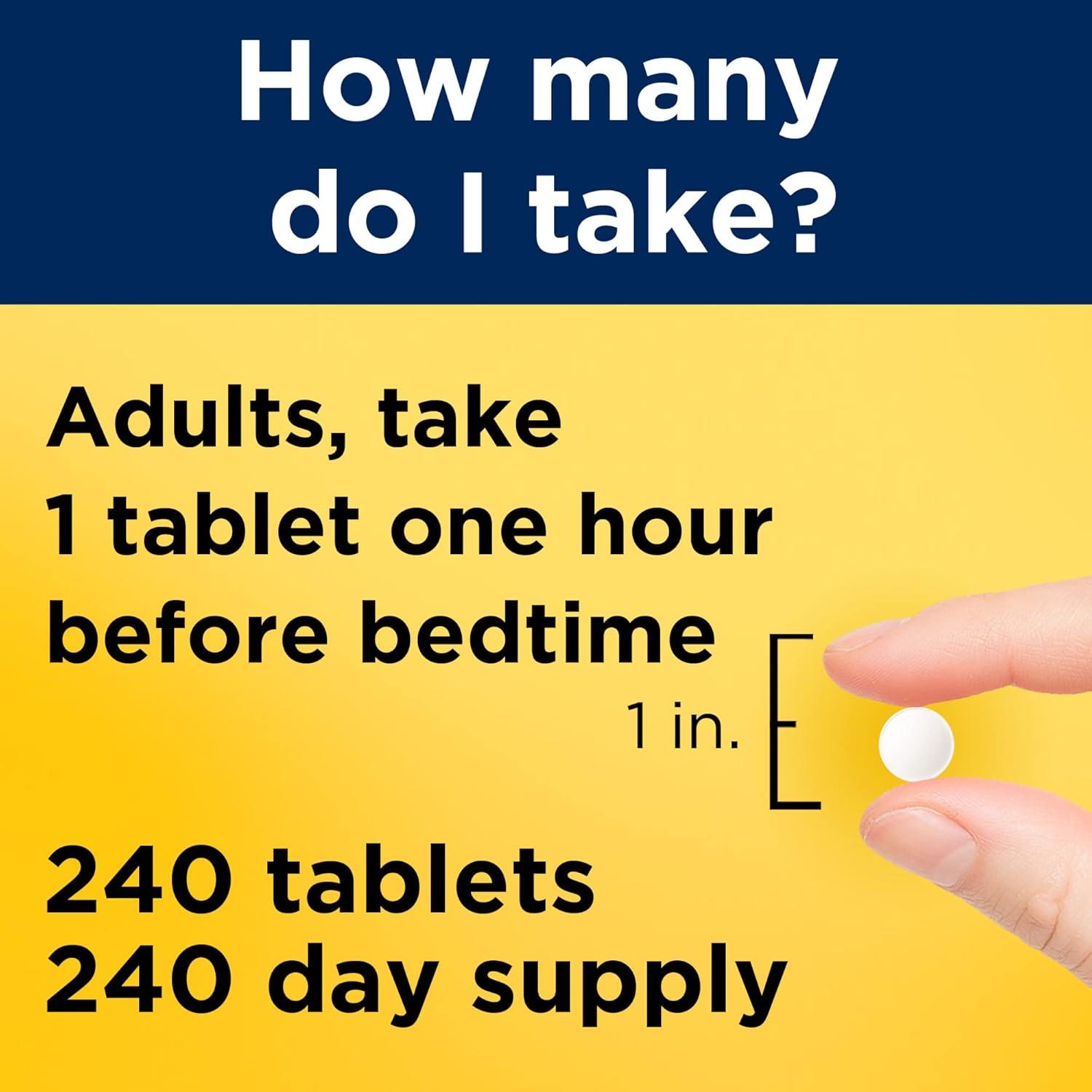 imageNature Made Melatonin 3mg Sleep Aids for Adults 100 Drug Free Sleep Aid Sleep Supplements 240 Tablets 240 Day Supply240 Count Pack of 1