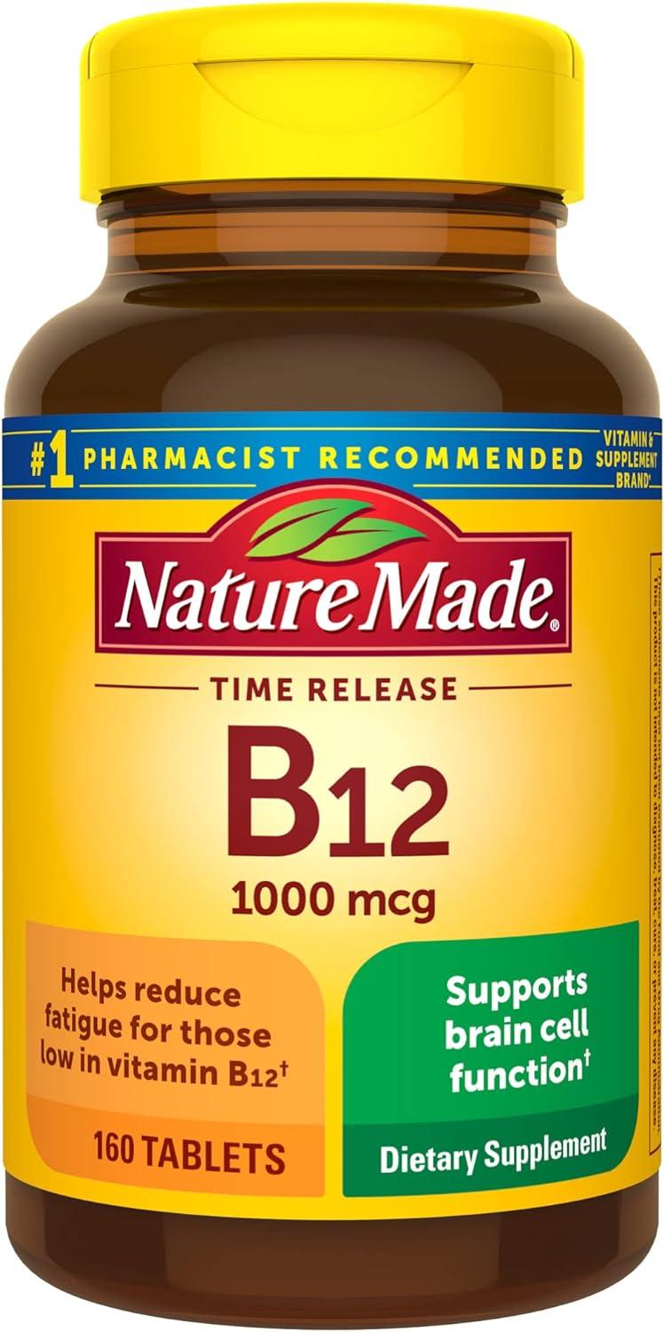 imageNature Made Vitamin B12 1000 mcg B12 Vitamins Dietary Supplement for Energy Metabolism Support 75 Time Release Tablets 75 Day SupplyUnflavored