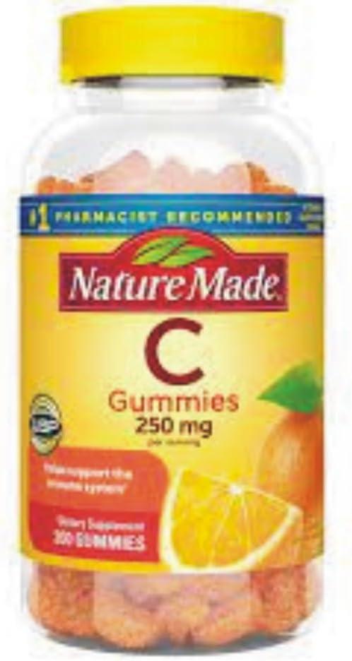 imageNature Made Vitamin C 250 mg Per Serving Dietary Supplement for Immune Support Vitamin C Gummies for Adults 150 Gummies 75 Day SupplyOrange