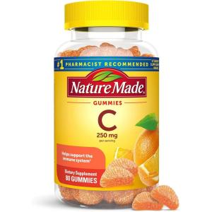 Nature Made Vitamin C 250 mg Per Serving, Dietary Supplement for Immune Support, Vitamin C Gummies for Adults, 150 Gummies, 75 Day Supply(Tangerine)
