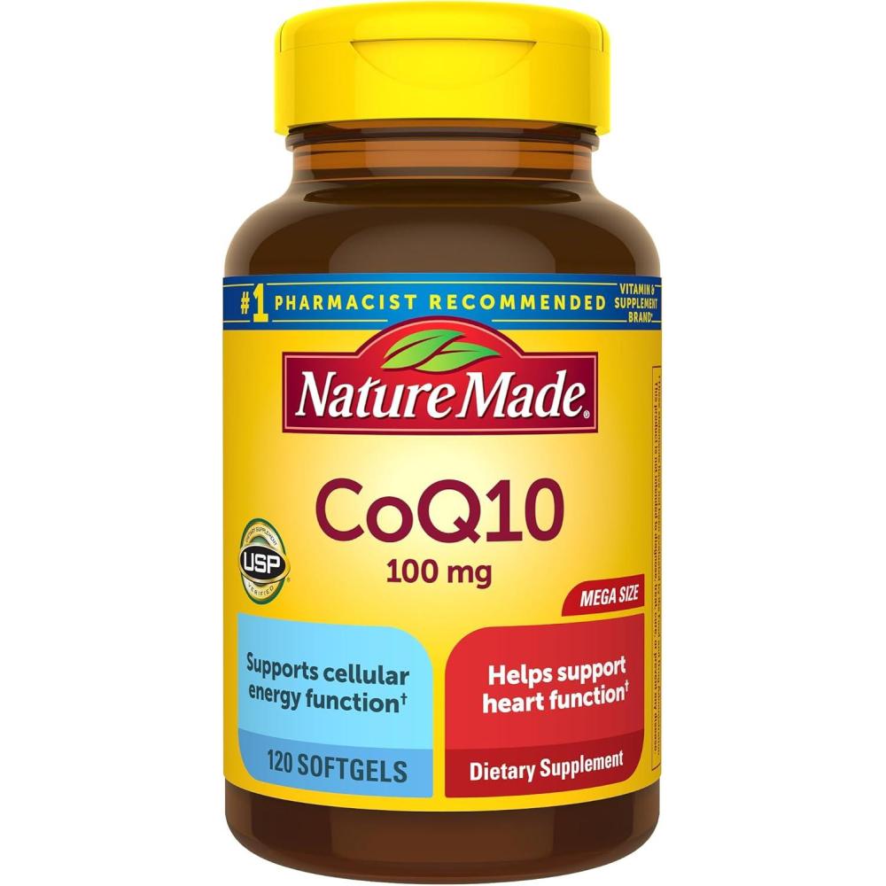imageNature Made CoQ10 100mg Dietary Supplement for Heart Health Support 72 Softgels 72 Day Supply120 Count Pack of 1