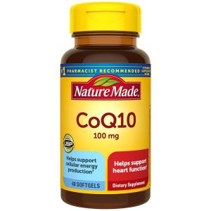 Nature Made CoQ10 100mg Softgels, Dietary Supplement for Heart Health Support, 40 Softgels, 40 Day Supply(Unflavored)