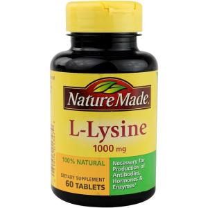 Nature Made L-Lysine 1000 mg, Dietary L-Lysine Supplements, 60 Tablets, 60 Day Supply(60 Count (Pack of 3))