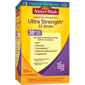 Nature Made Probiotics Extra Strength Dosage, Probiotics for Women and Men 8 Billion CFU per 2 Gummies, 42 Probiotic Gummies, 21 Day Supply(Unflavored)