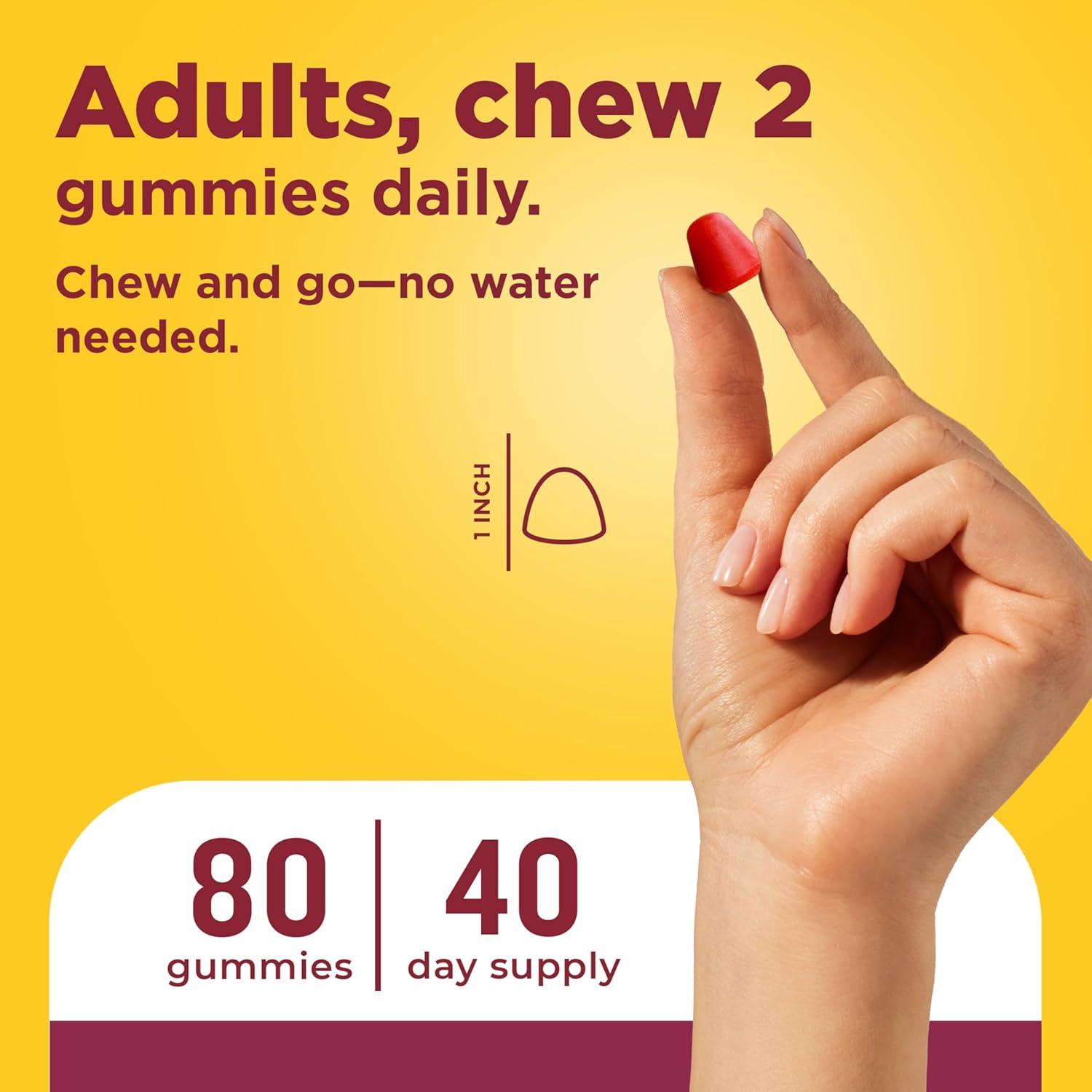 imageNature Made Advanced Hair Skin and Nails Gummies Biotin Pro Retinol A Niacinamide Vitamin C amp Vitamin E 80 Gummies 40 Day Supply