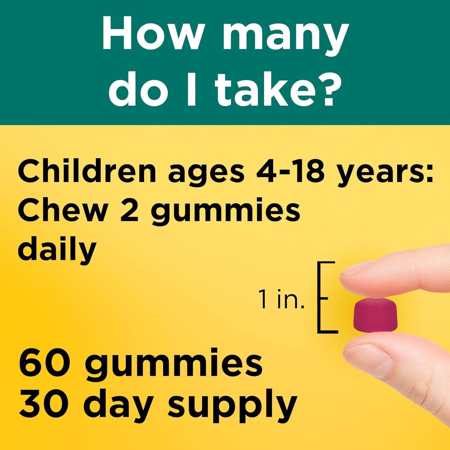 imageNature Made Kids First Fiber Gummies Fiber Supplement for Digestive Health Support 60 Gummies 30 Day Supplyorange mixed berry