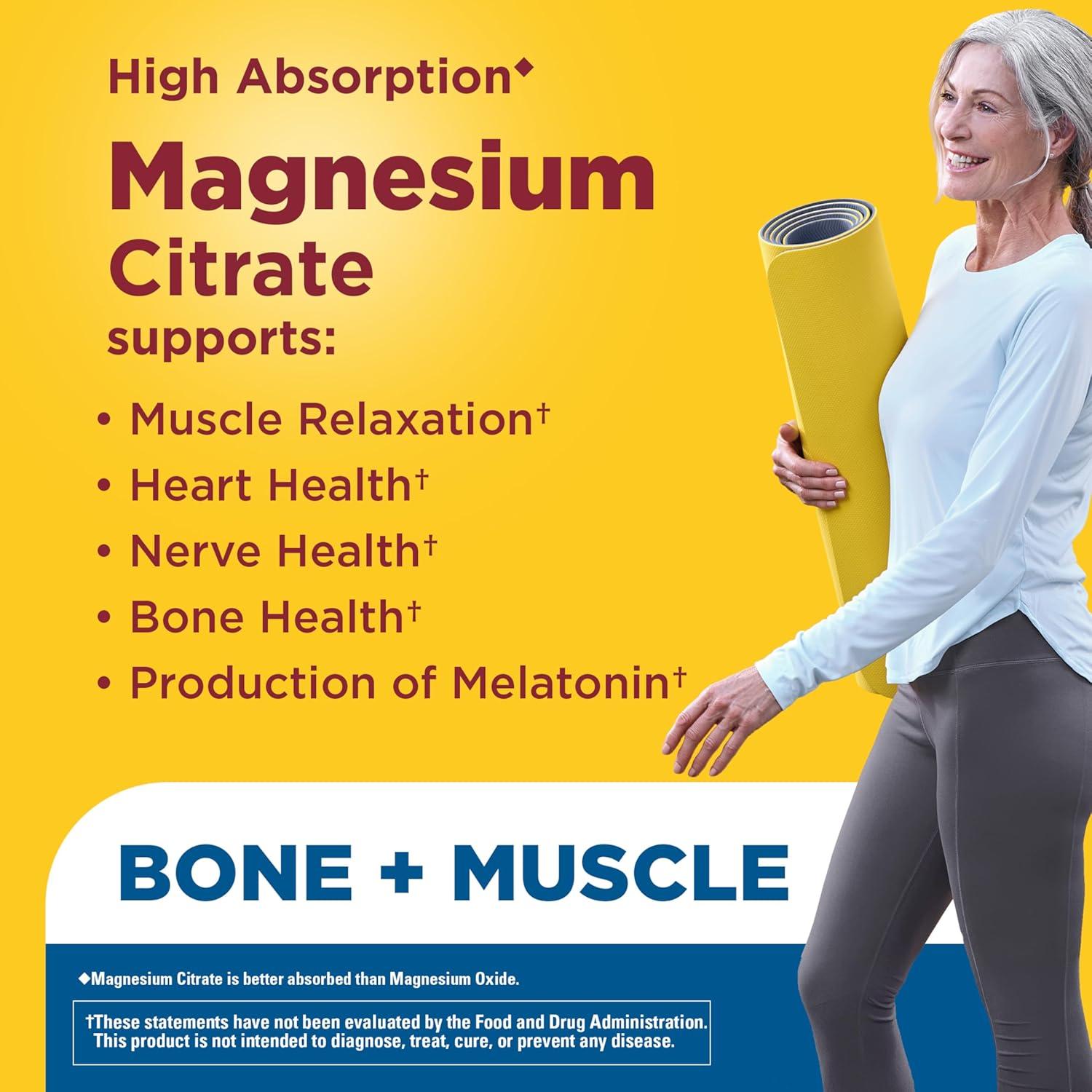 imageNature Made Zero Sugar Magnesium Citrate Gummies 200 Mg Per Serving Muscle amp Bone Support Aspartame Free 40 Sugar Free High Absorption Magnesium Gummies 20 Day Supply