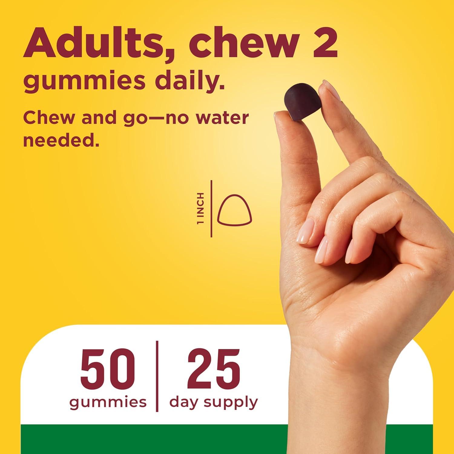 imageNature Made Cranberry with Vitamin C Gummies for Adults Urinary Tract Health for Women and Men Cranberry Supplement 50 Gummies 25 Day Supply