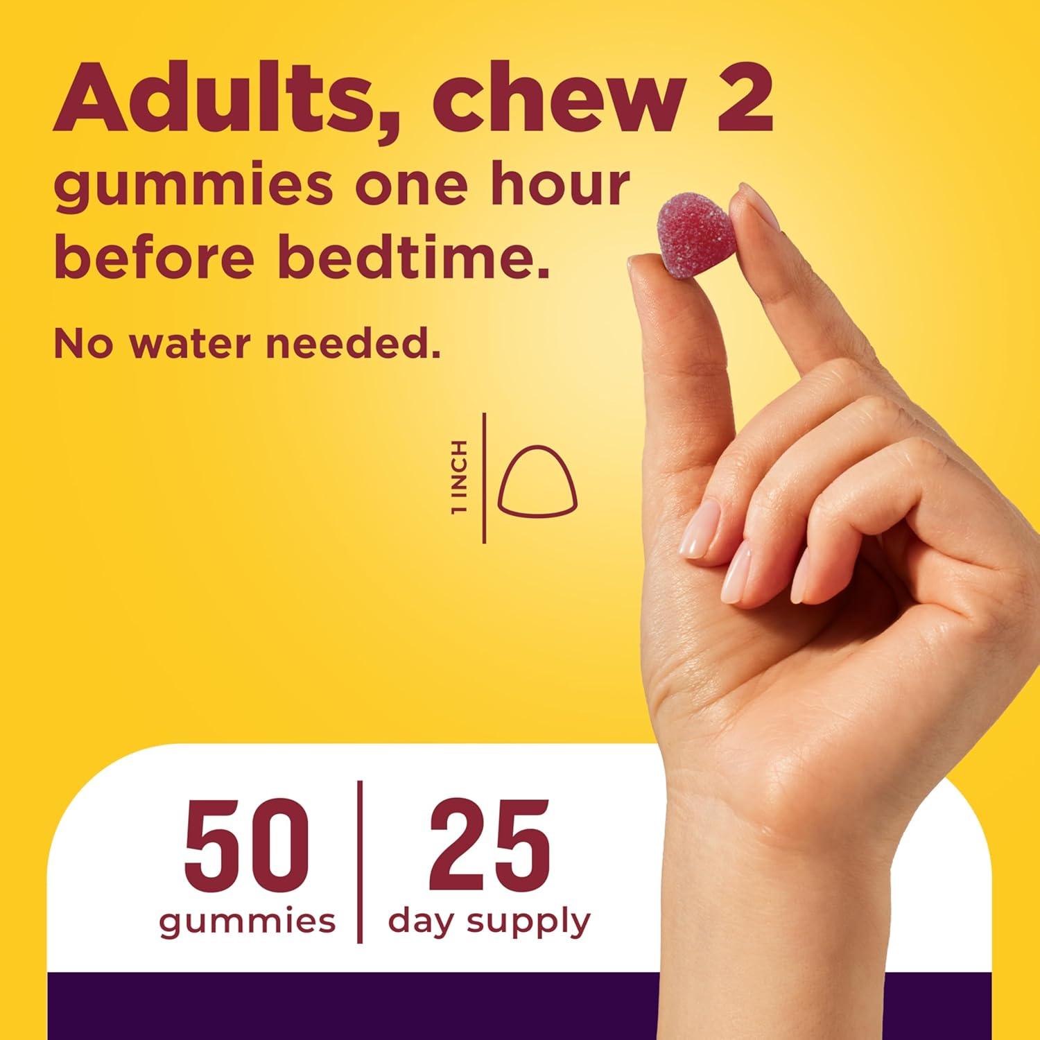 imageNature Made Melatonin Magnesium Gummies Sleep and Relax Support Melatonin 3mg NonHabit Forming Sleep Aid Magnesium Citrate 50 Gummies