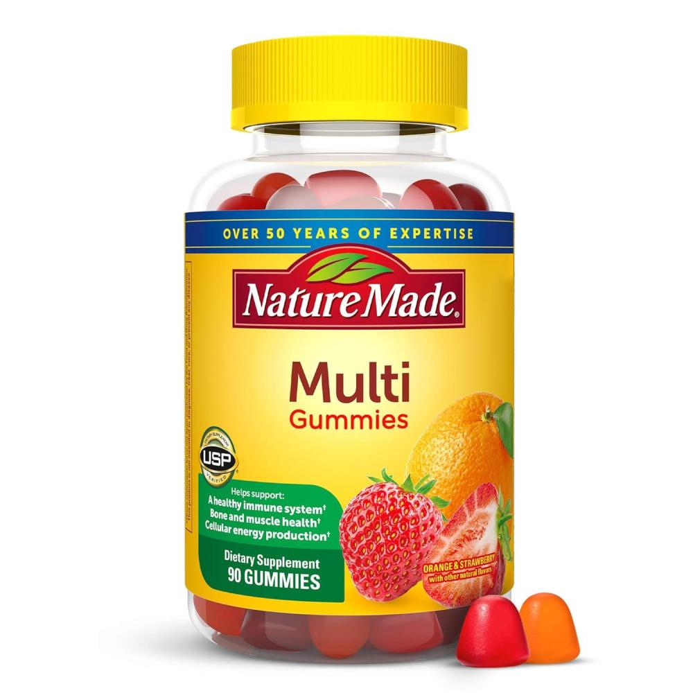 imageNature Made Multivitamin Gummies Mens amp Womens Gummy Vitamins amp Minerals Adult Multivitamin Gummy Daily Nutritional Support 90 Vitamin Gummies 45 Day Supply
