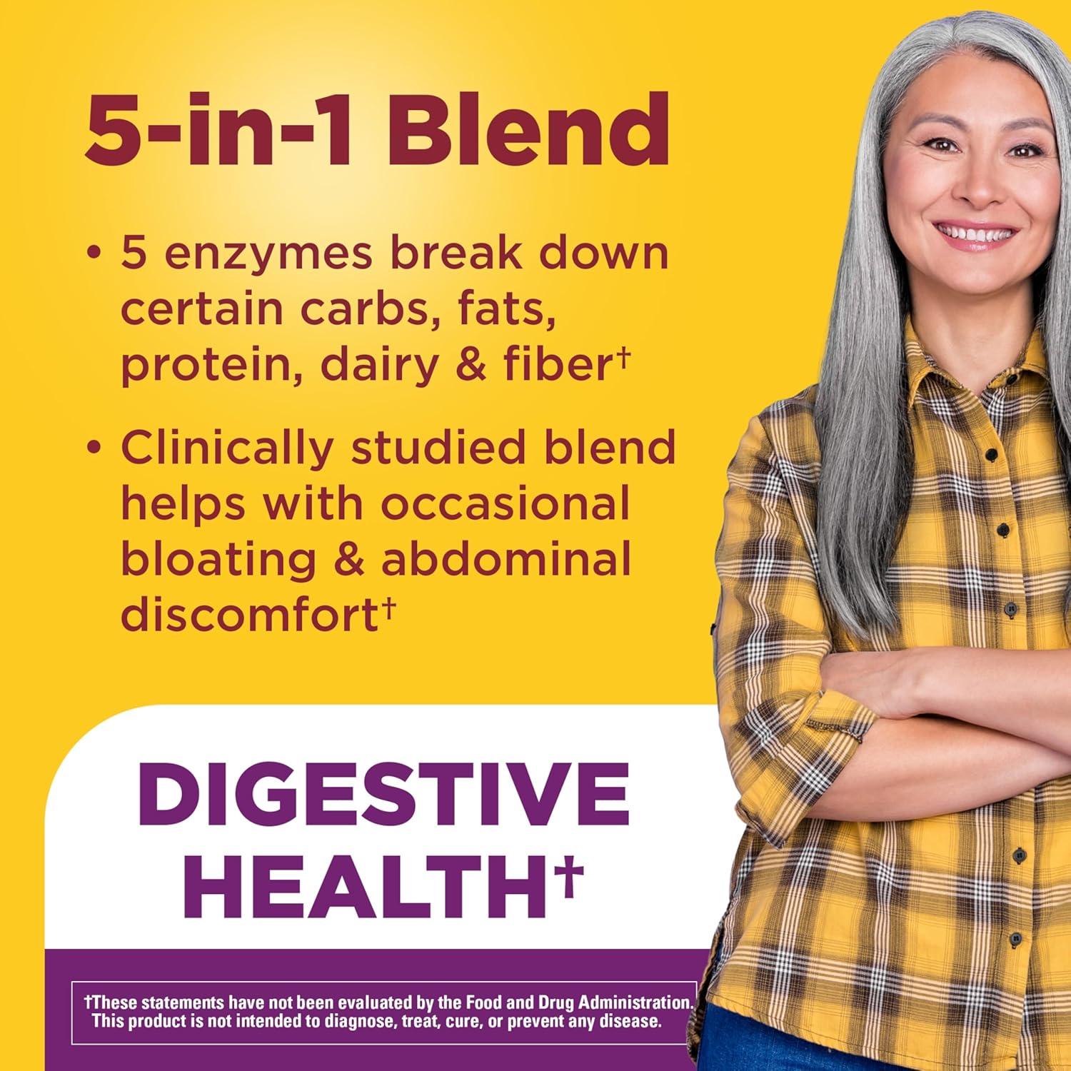imageNature Made Digestive Enzymes 5in1 Blend Digestive Health Support 90 Chewable Tablets 30 Day Supply