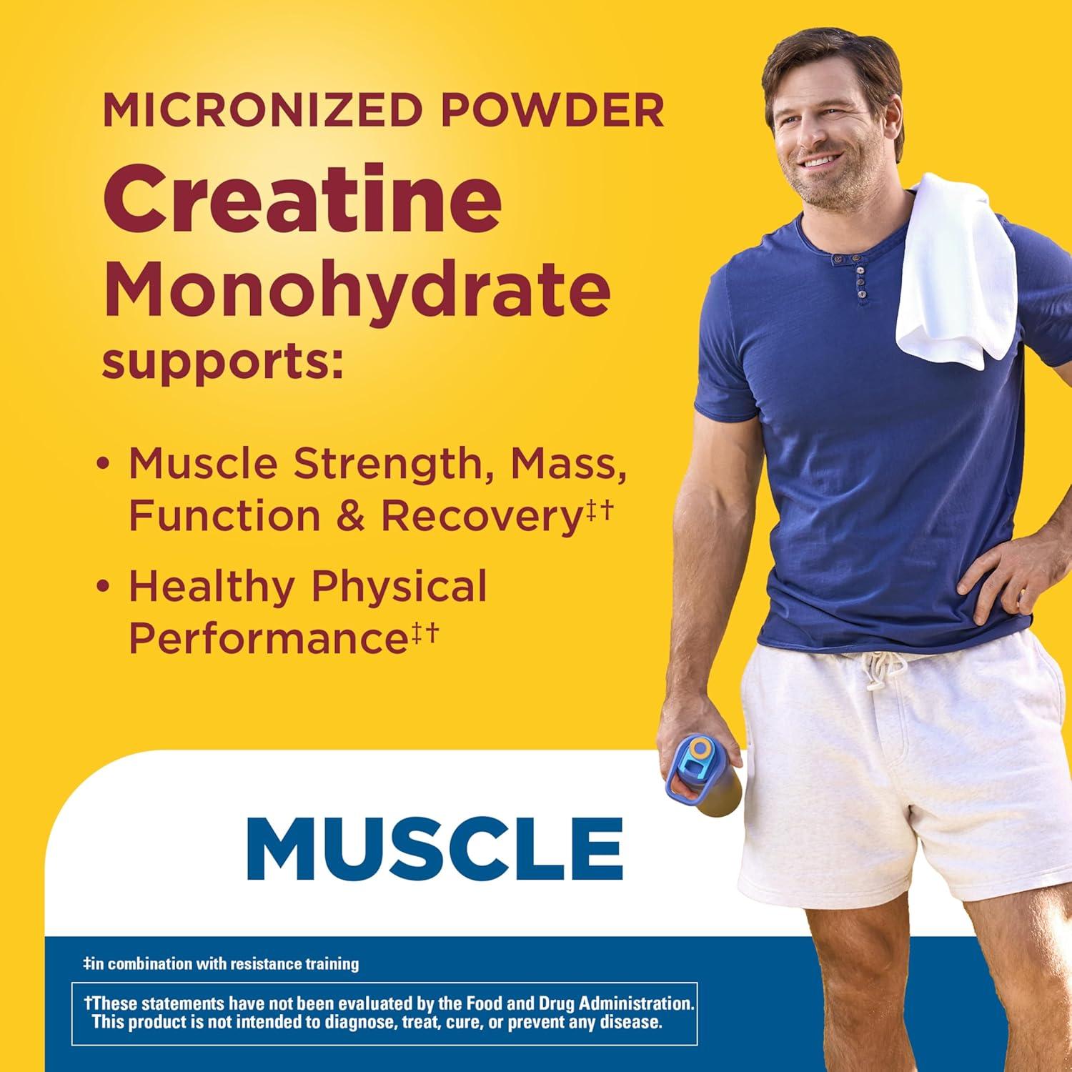 imageNature Made Micronized Creatine Monohydrate Powder 5 g per Serving Unflavored Drink Mix Powder Muscle Support 200 g 40 Day Supply